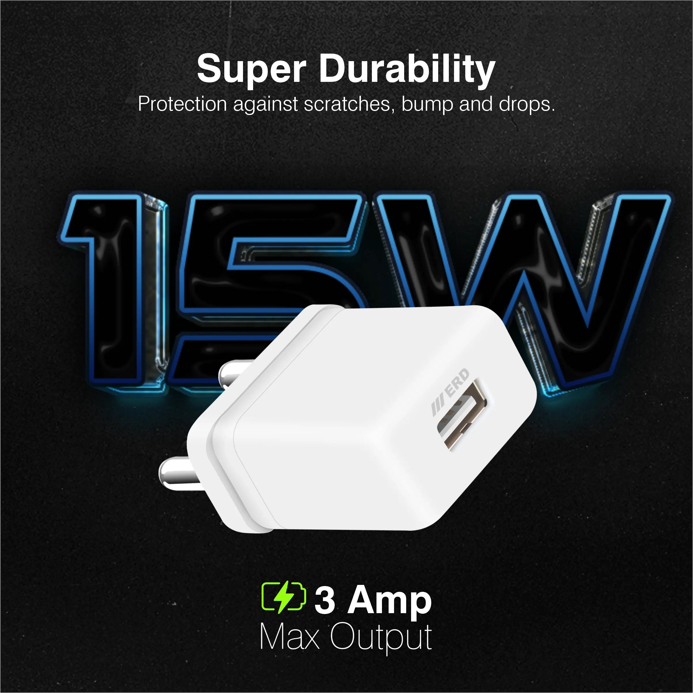 ERD TC-104 USB A Charger 5V/3Amp (15W)